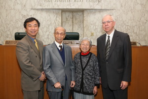 From Left, Judge Meng H. Lim, His Father, Se Lim, and Mother, Anh Lim